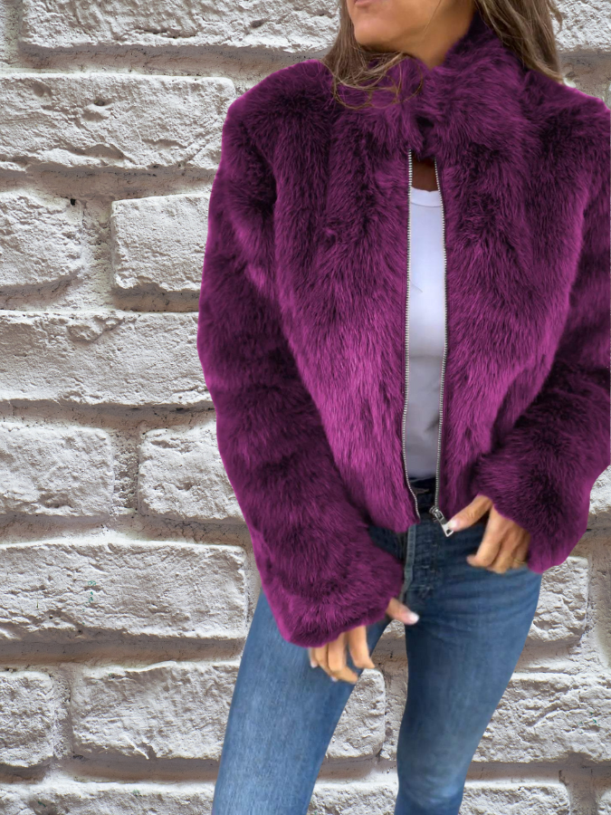 Mocha Glam Fur Jacket