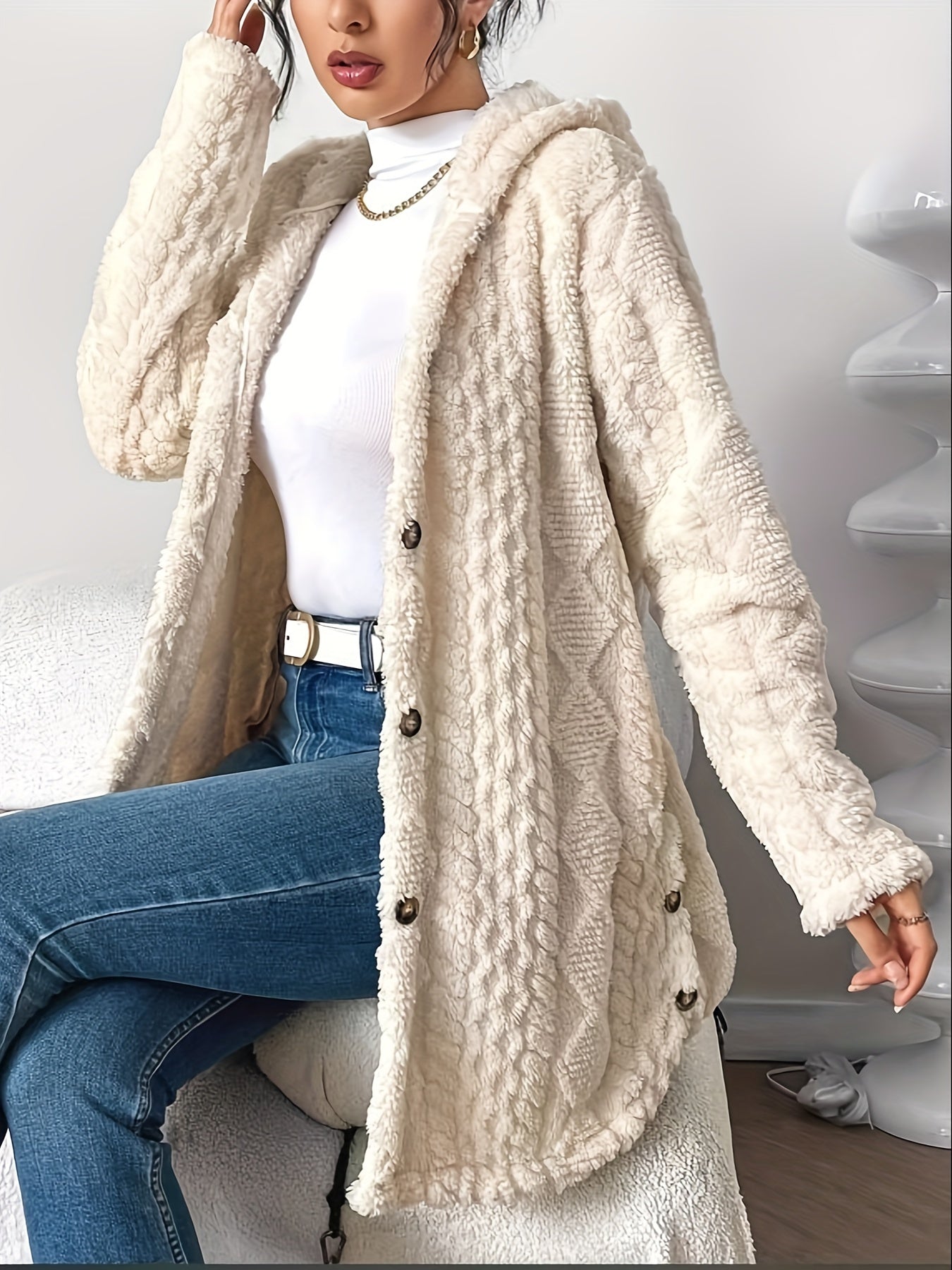 Livia Long Teddy Knit