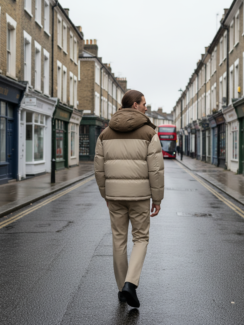 Corduroy Puffer Coat