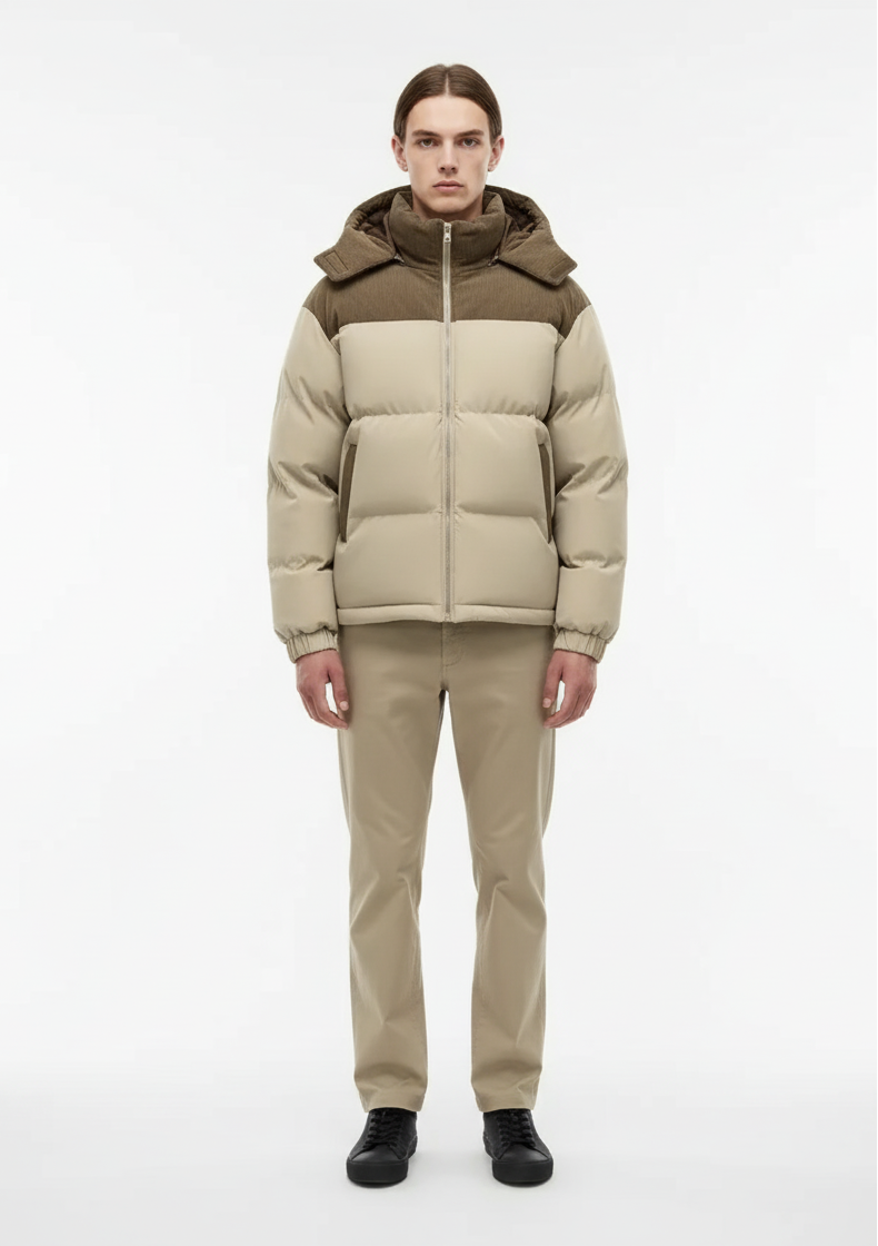 Corduroy Puffer Coat