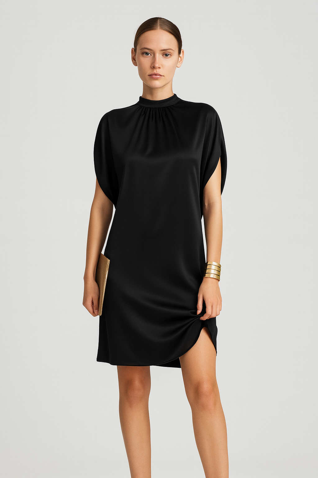 Midnight Flow Satin Dress