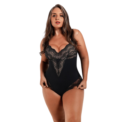 Velvet Curve Lace Sculpt Bodysuit